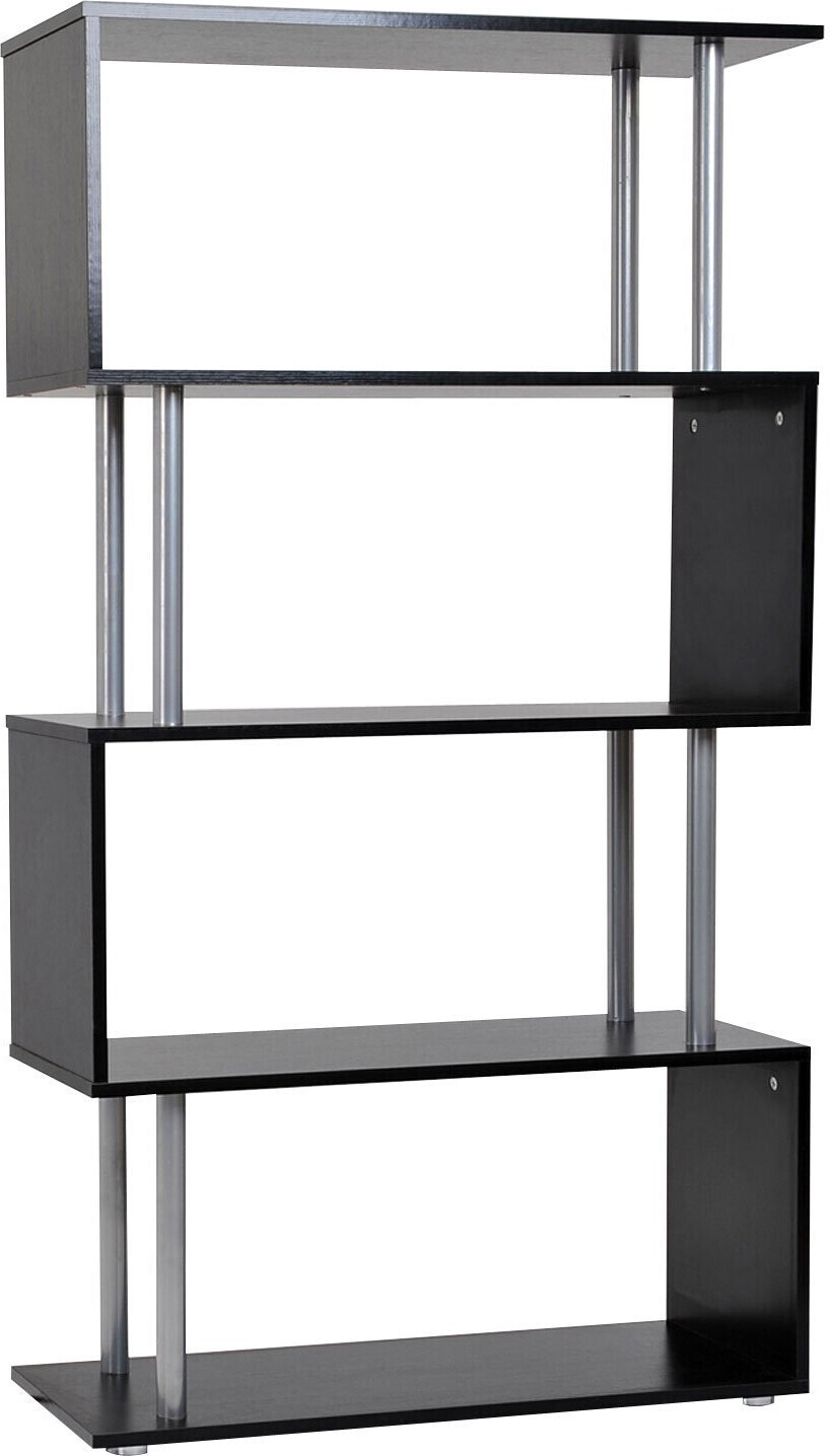 HomCom Bookshelf 4 shelves black (02-0600)