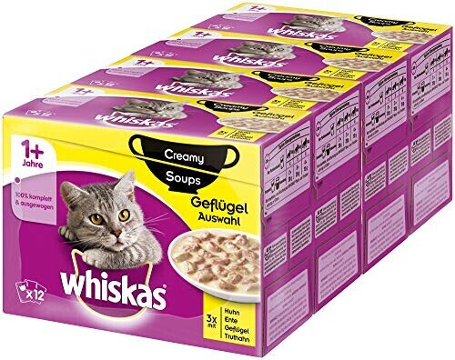Whiskas Creamy Soups Multipack 1+ Poultry