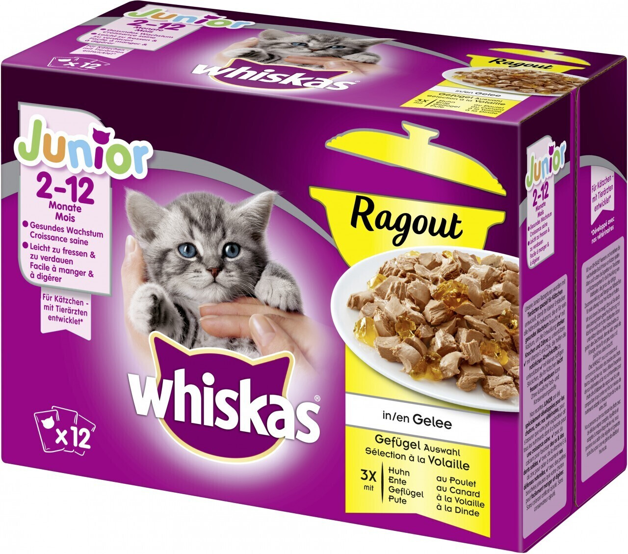 Whiskas Multipack Junior Ragout Poultry 12x85g