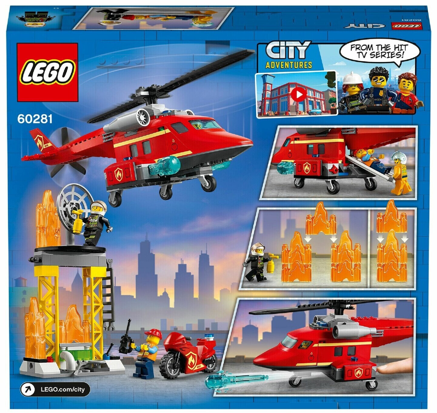 LEGO City - L'hélicoptère de secours des pompiers (60281) au meilleur prix  sur