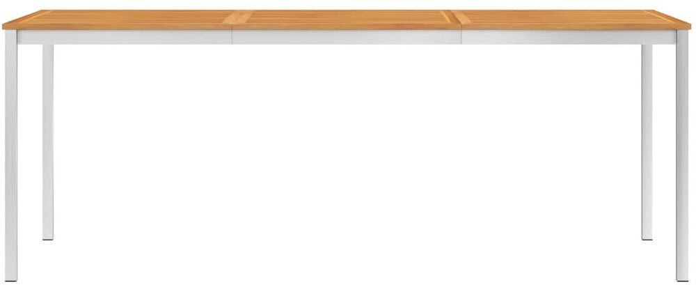 VidaXL Table de jardin 200 x 100 cm acacia/inox