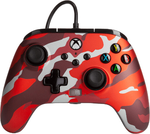 PowerA Enhanced Wired Controller for Xbox Series X|S – Metallic Red Camo