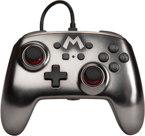 PowerA Nintendo Switch Enhanced Wired Controller (Mario Silver)