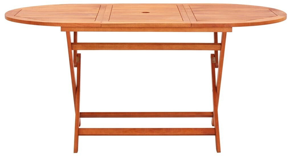 vidaXL Table de jardin pliante en eucalyptus 160 x 85 cm