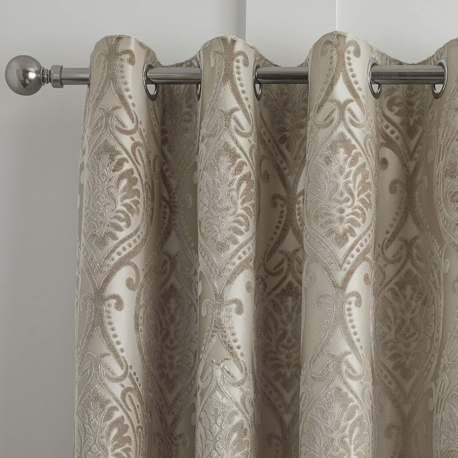 J Rosenthal & Son Ltd Curtina Chateau Eyelet Curtains, Natural