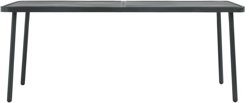vidaXL Table de jardin en acier 180 x 83 cm gris