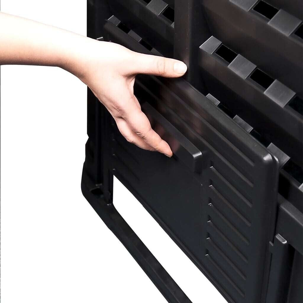 vidaXL Composteur de jardin noir 360 L