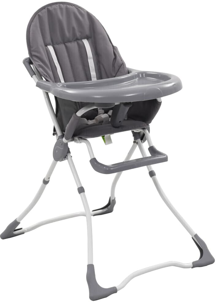 VidaXL Baby high chair gray/white