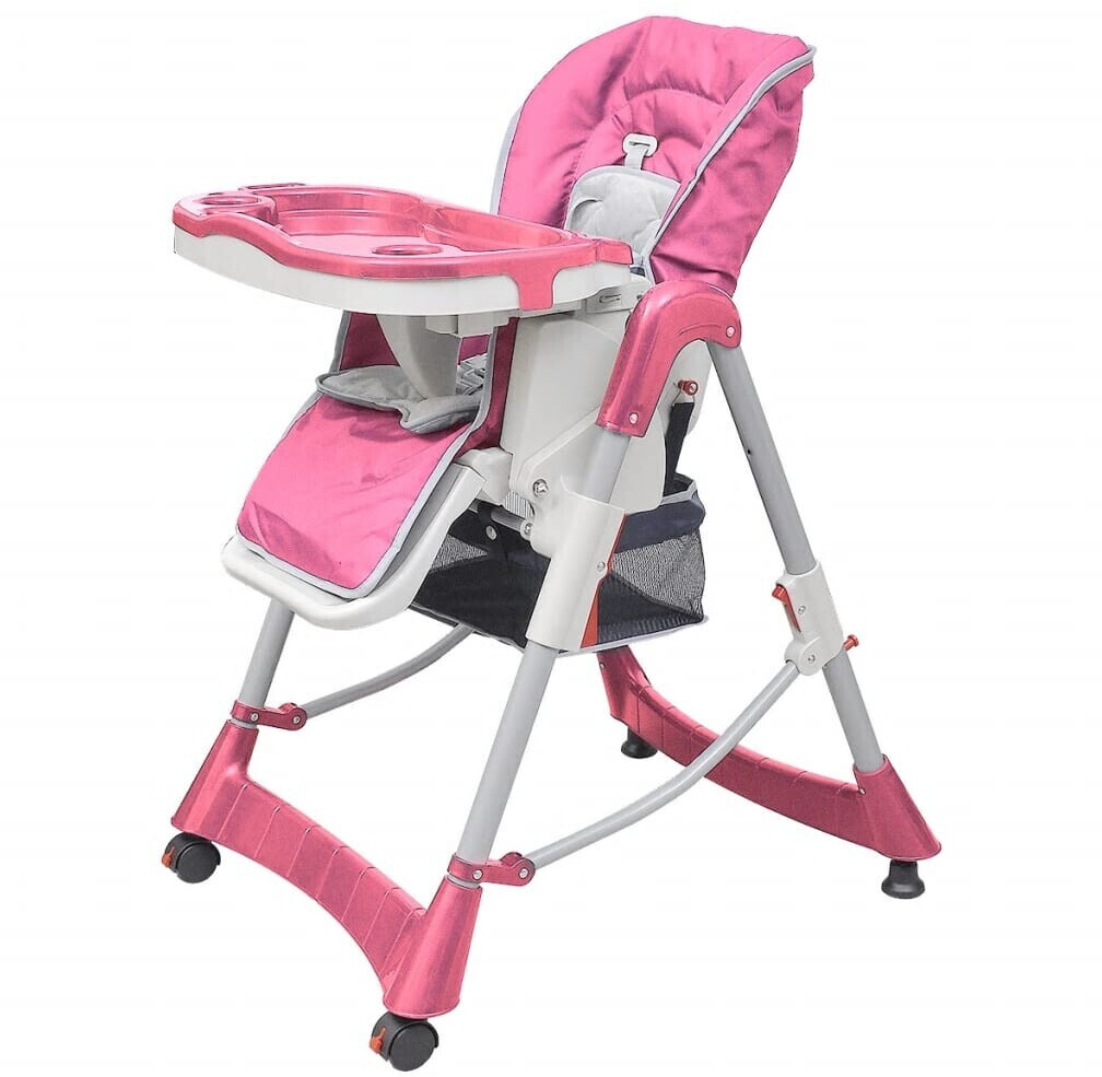vidaXL Baby high chair deluxe pink