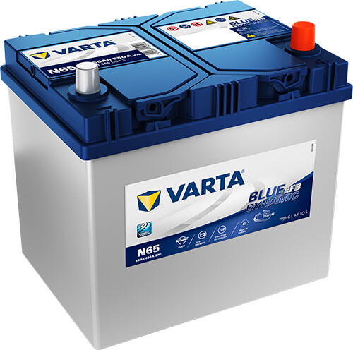 Batterie VARTA Blue Dynamic D54 12V - 65Ah - P+ en bas à droite