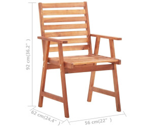 2 Transats En Bois D'Acacia Naturel - Chaises Longues à Bascule Confortables Pour Jardin Et Terrasse | VidaXL