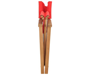 Rosso Sedia da regista in legno massello di teak vidaXL colore 
