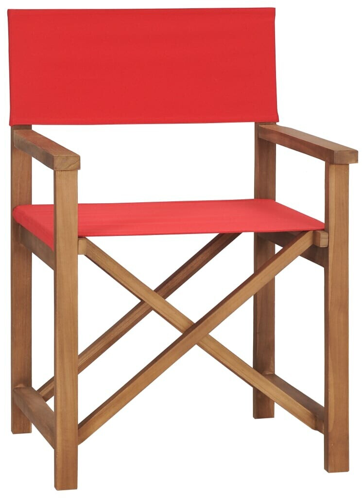 vidaXL Chaise de metteur en scène rouge