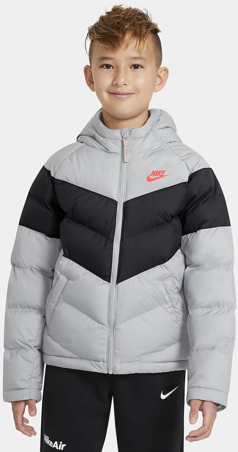 Nike U Nsw Filled Jacket (CU9157) light smoke grey/black/light smoke grey/bright crimson desde 