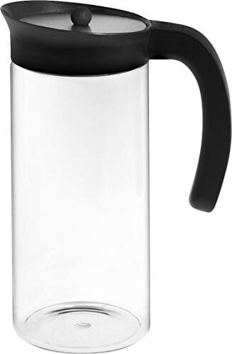 H+H Classic mug, plastic / stainless steel, black / transparent, 17 x 13 x 25 cm