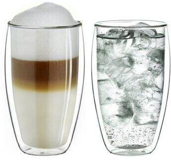 Creano Thermo glass (2-part), tall, borosilicate glass, 400 ml, white