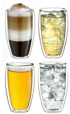 Creano Thermo glass (4-part), tall, borosilicate glass, 250 ml, white
