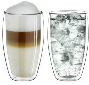 Creano Thermo glass (2-part), tall, borosilicate glass, 250 ml, white