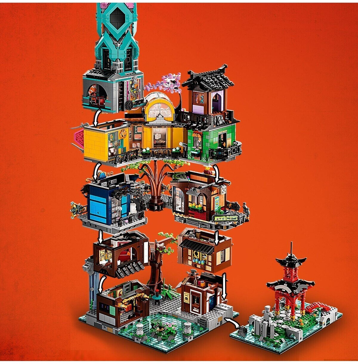 Soldes LEGO Ninjago Legacy - Les jardins de la ville de Ninjago (71741)  2024 au meilleur prix sur