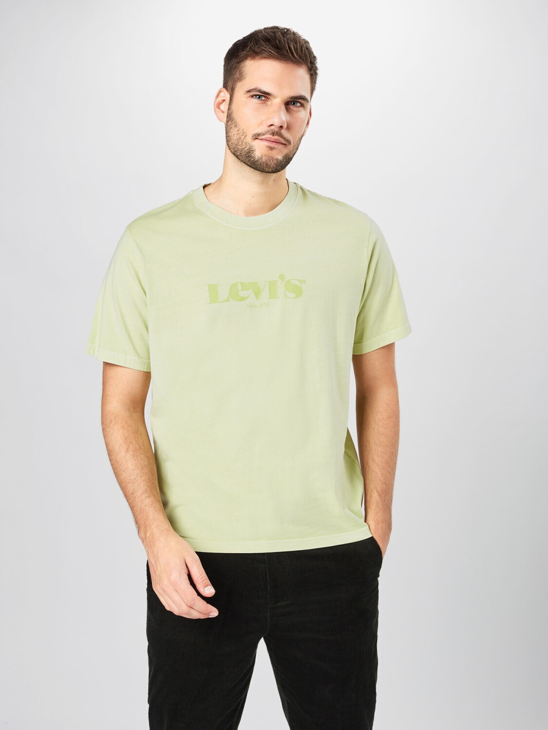 Buy Levi's Relaxed Fit Tee (16143) shadow lime garment dye from £14.98 ...