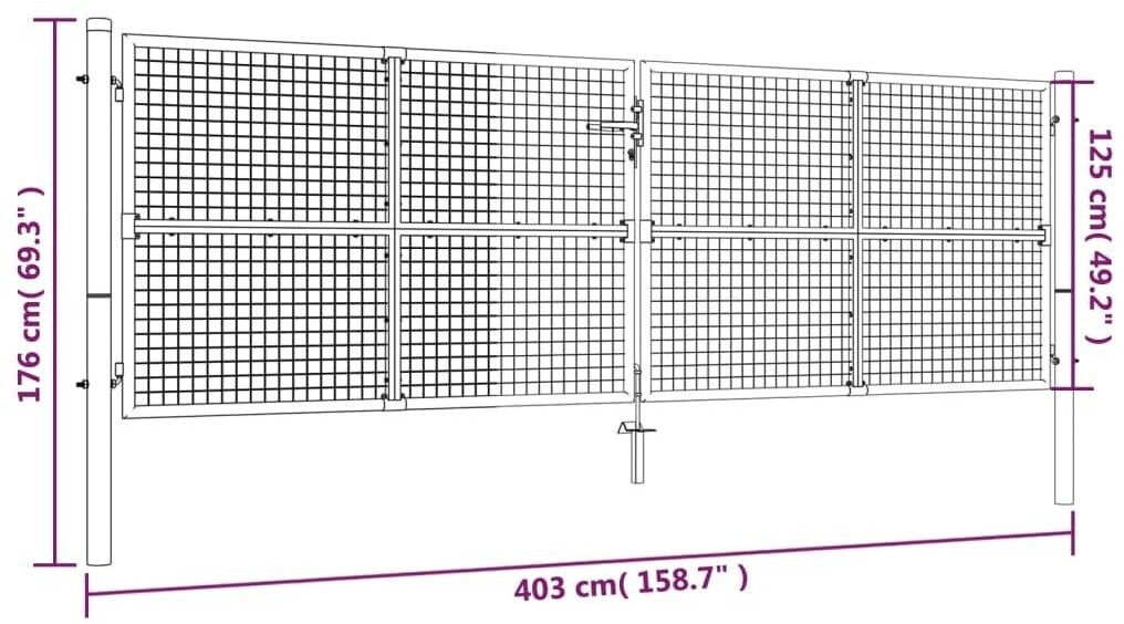 vidaXL 415 x 175 cm (144300)