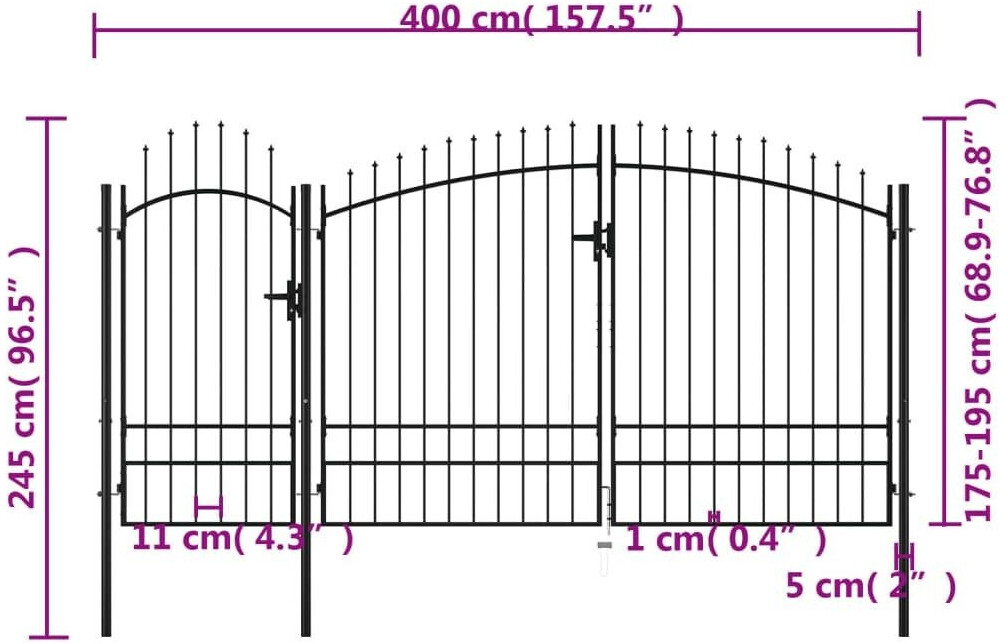vidaXL vidaXL 400 x 245 cm (144366) - detail view