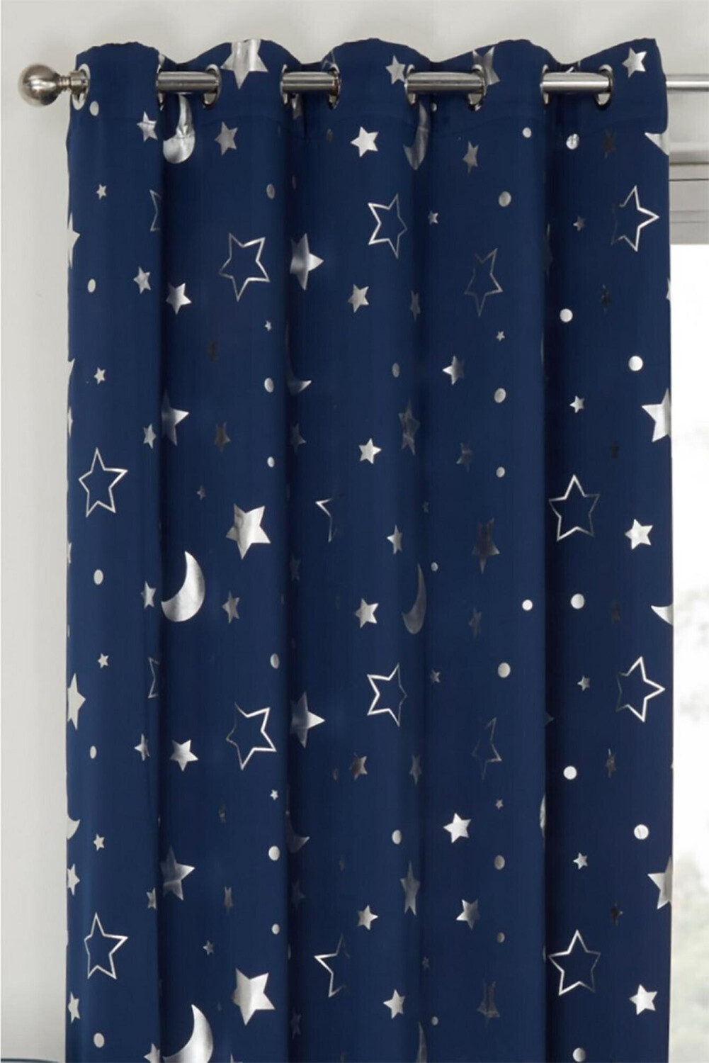 Dreamscene Galaxy Thermal Kid's Curtains, Navy
