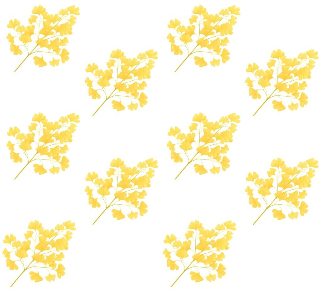 VidaXL Feuilles artificielles de ginkgo - 65 cm jaune
