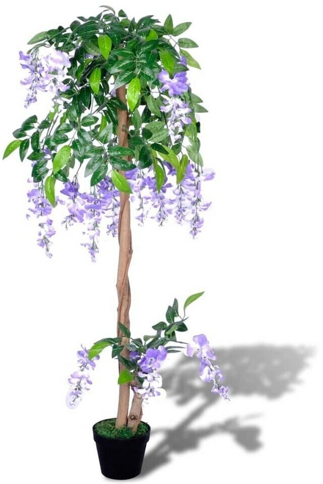 vidaXL Wisteria artificiel avec pot - 120 cm