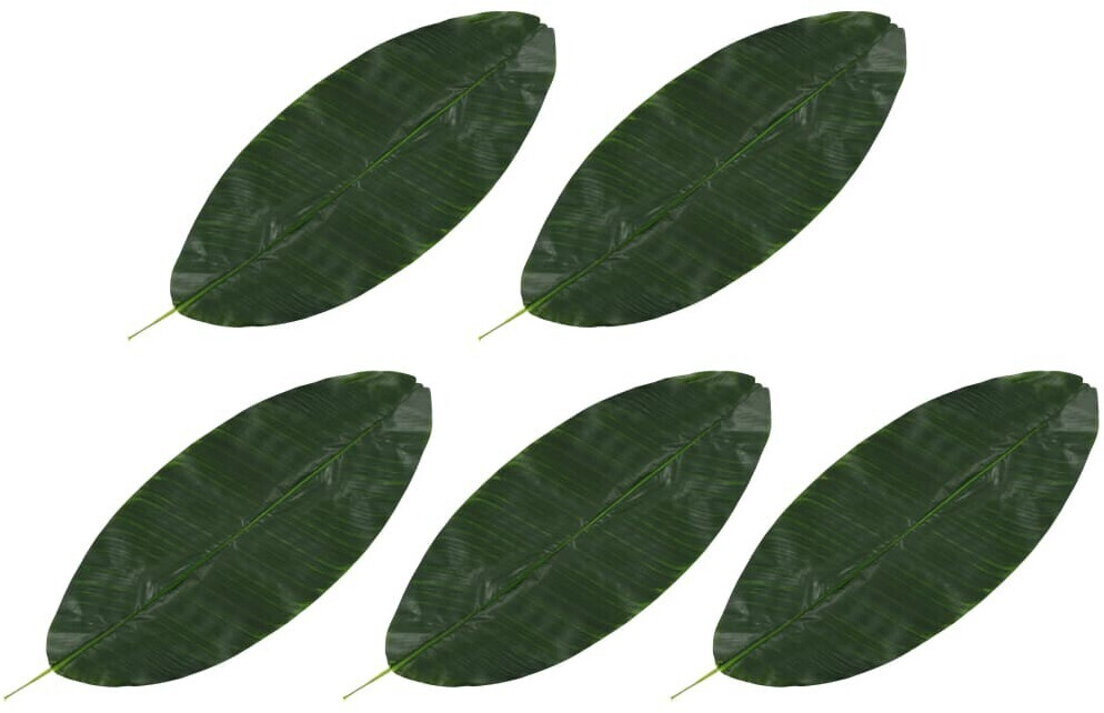 VidaXL Lot de 5 feuilles artificielles de bananier - 80 cm