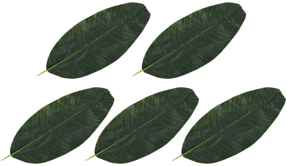 VidaXL Feuilles artificielles de bananier vertes - 62 cm