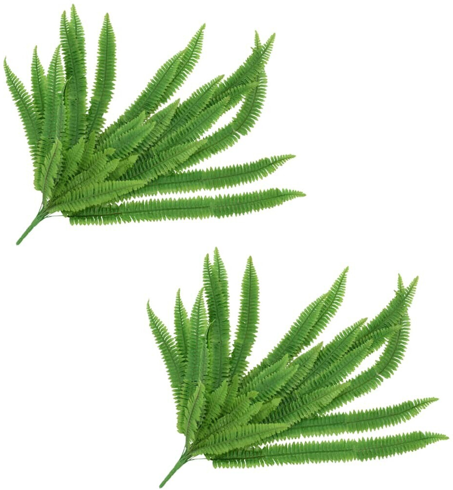 VidaXL Feuilles artificielles de fougère vertes - 120 cm (2 pièces)