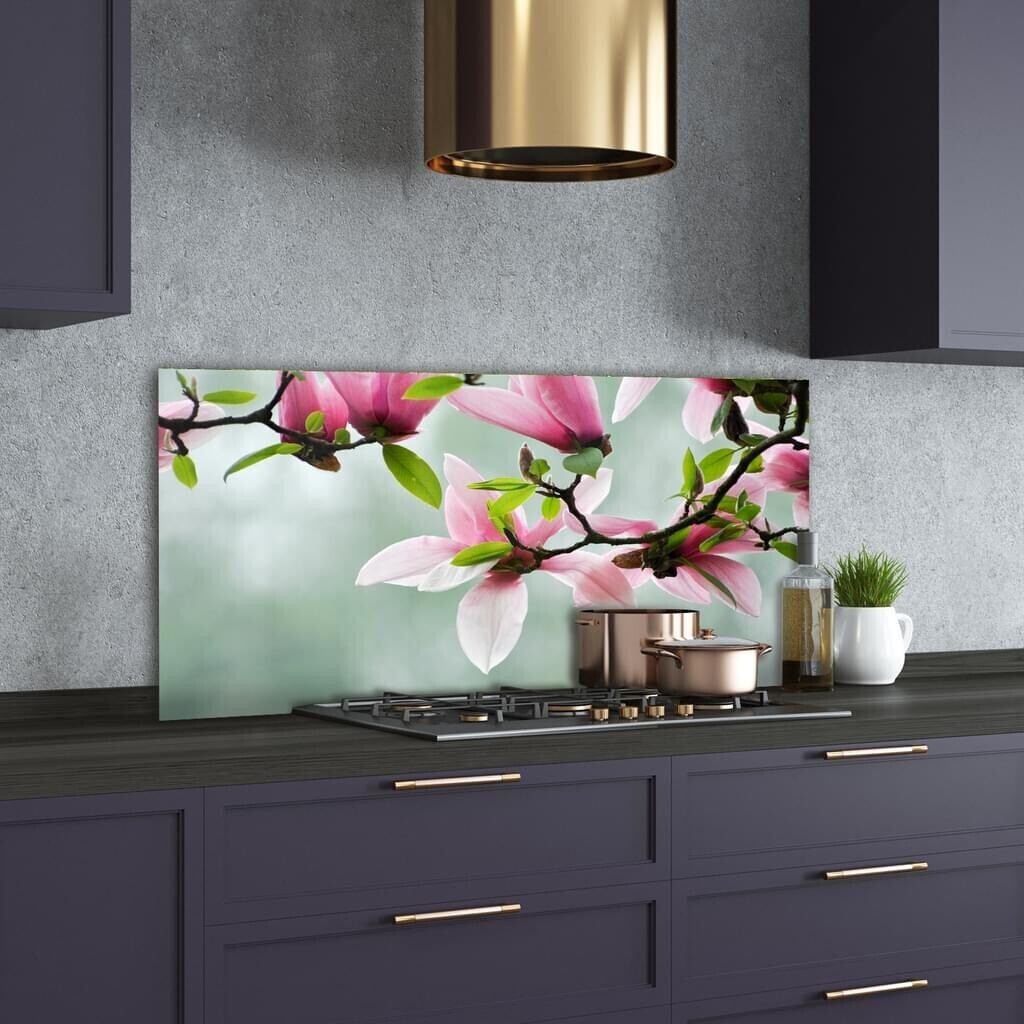 Tulup Küchenrückwand Spritzschutz aus Glas 140x70 Deko