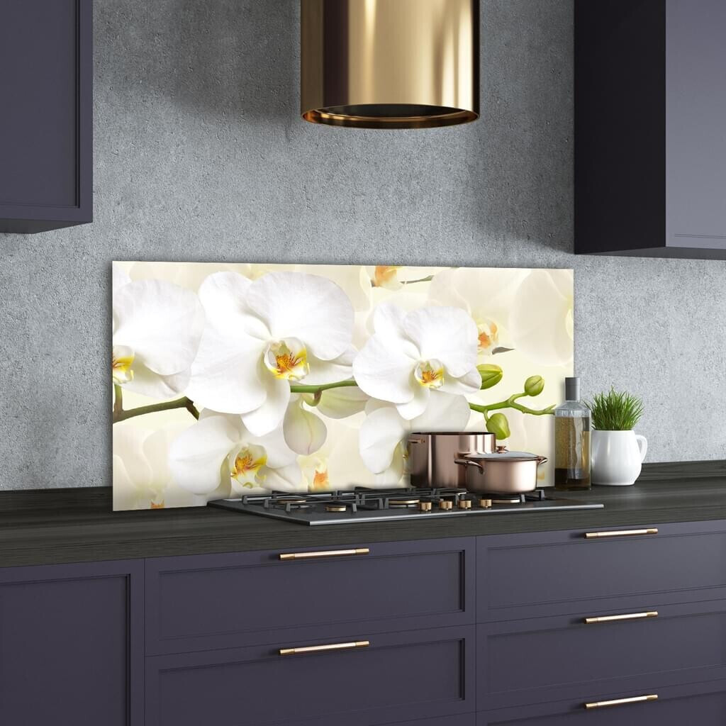 Tulup Küchenrückwand Spritzschutz aus Glas 140x70 Deko