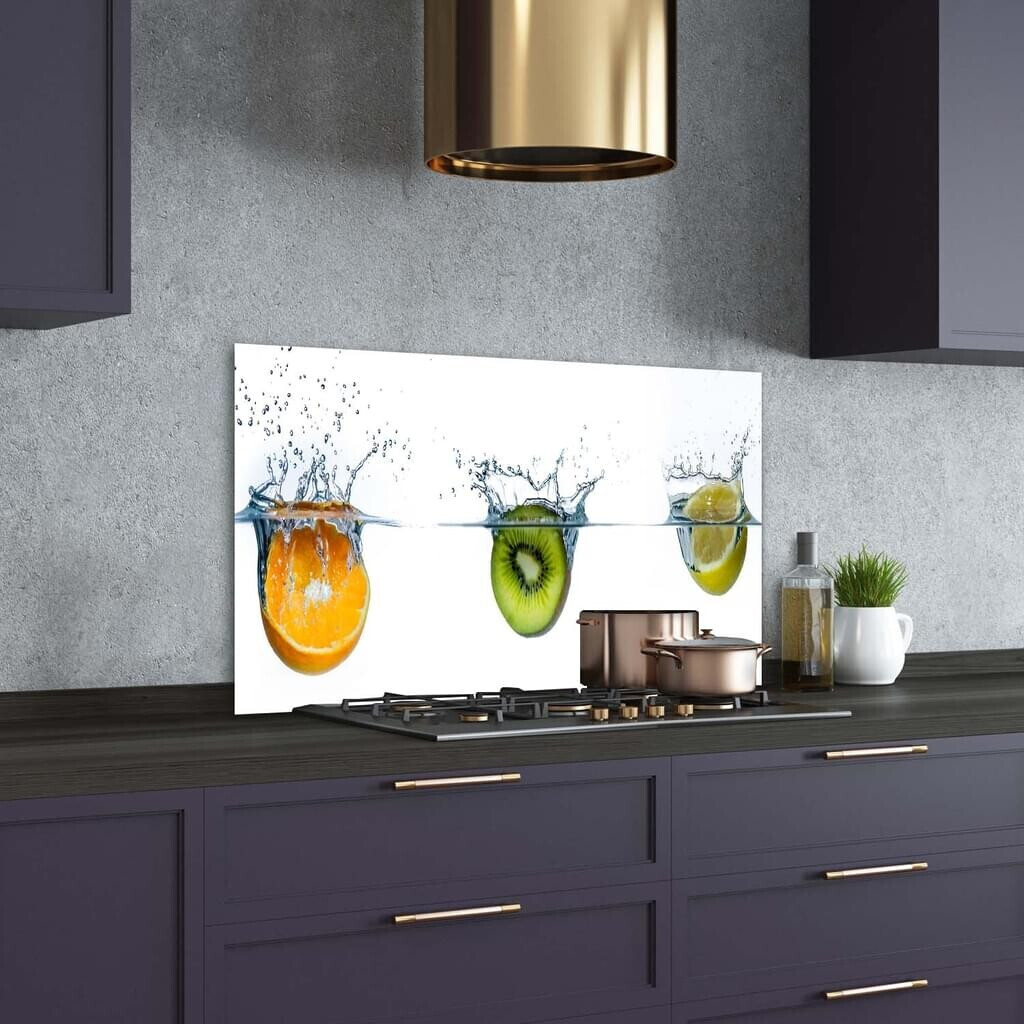 Tulup Küchenrückwand Spritzschutz aus Glas 100x70 Deko