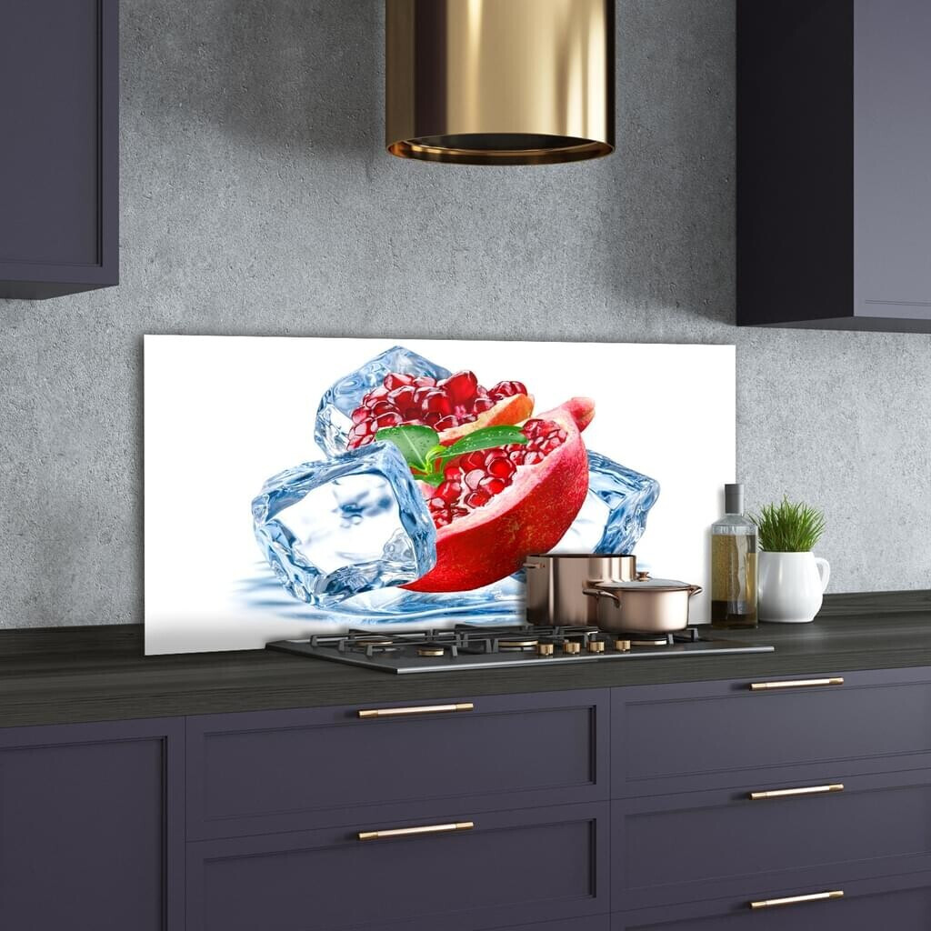 Tulup Küchenrückwand Spritzschutz aus Glas 140x70 Deko