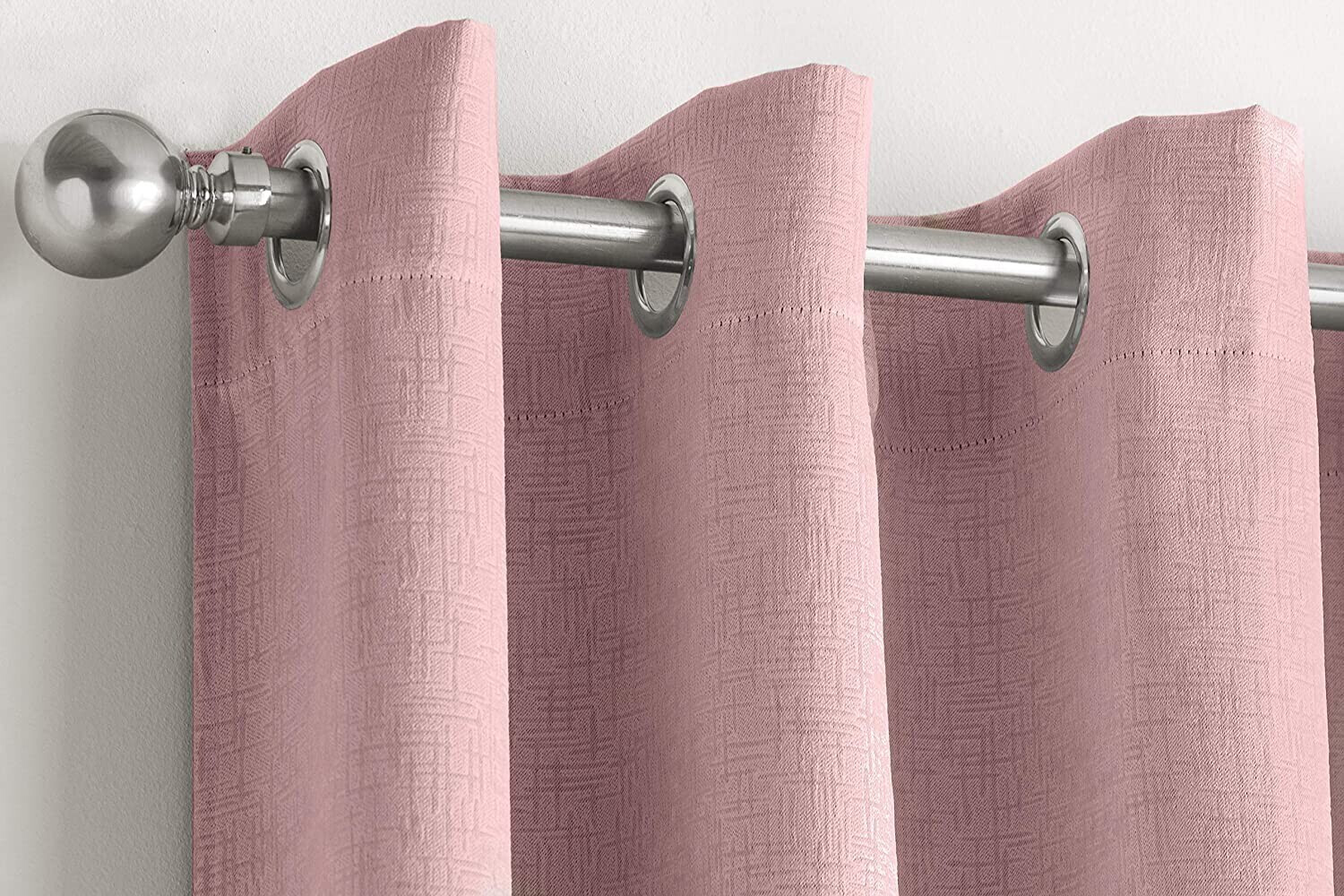 Enhanced Living Vogue Thermal Curtains, Blush