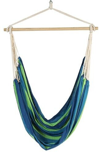 IDMarket Hamac chaise bleu/vert
