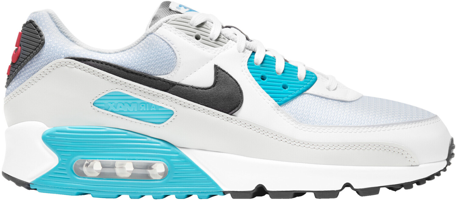 Nike Air Max 90 white/chlorine blue/light hot red/iron grey au meilleur prix sur idealo.fr