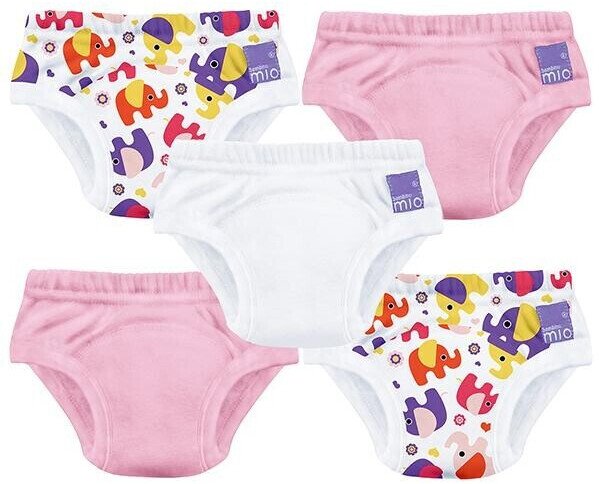 Bambino Mio Potty training pants pack of 5 (3+ years) girl mixed elephant pink
