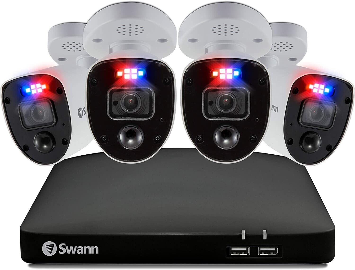 Swann 4K Enforcer CCTV System, 2 TB DVR-5680 and 4 x PRO-4KRL Enforcer Bullet Analogue CCTV Cameras