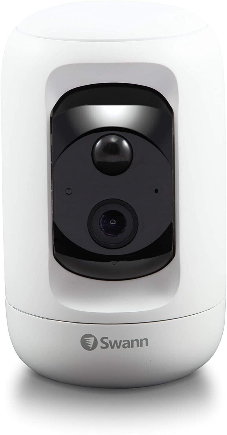 Swann Caméra de surveillance 1080p Full HD, fonctionne avec Google Assistant et Alexa - blanc