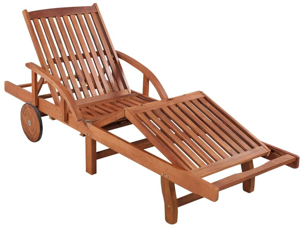 VidaXL Chaise longue modulable en bois d'acacia