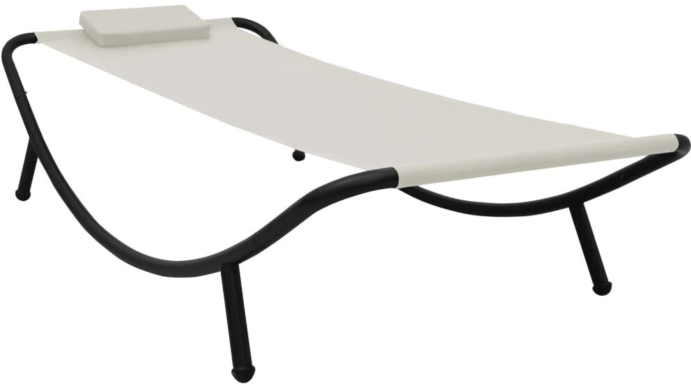 VidaXL Lit de jardin en tissu gris