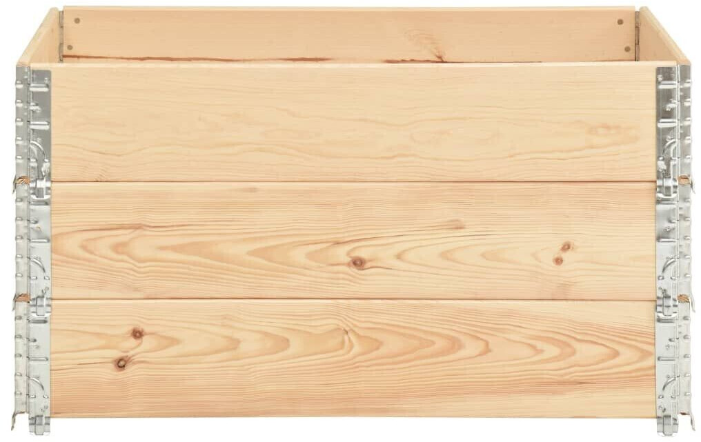 vidaXL Lot de 3 jardinières surélevées bois de pin 50 x 100 cm