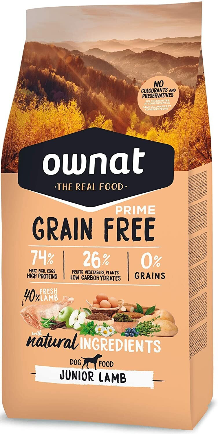 Ownat Grain Free Prime Chien junior agneau (14 kg)