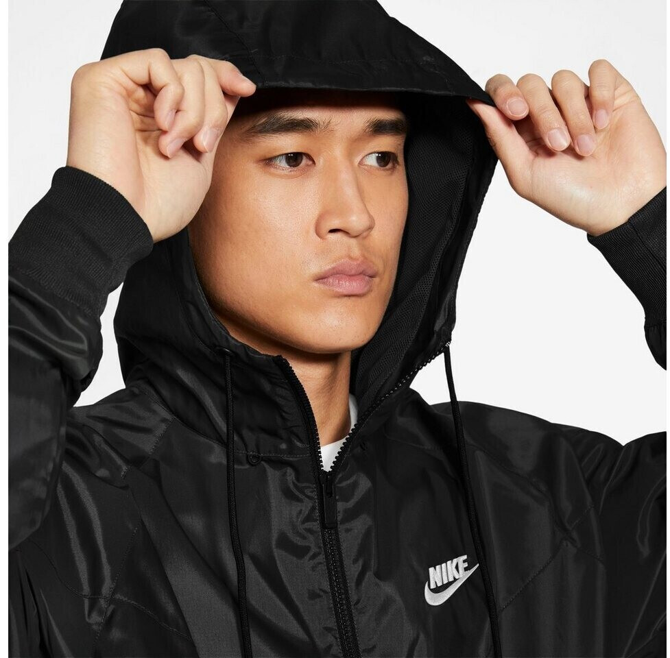 Black and shop white nike windrunner