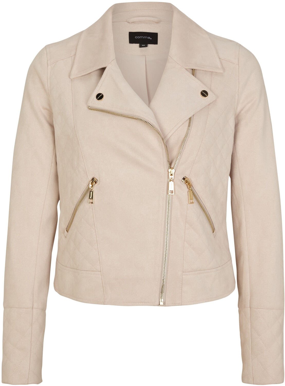 Comma Bikerjacke (81.1Q1.51.2351) (81.1Q1.51.2351.8031) beige Damen-Kunstlederjacke