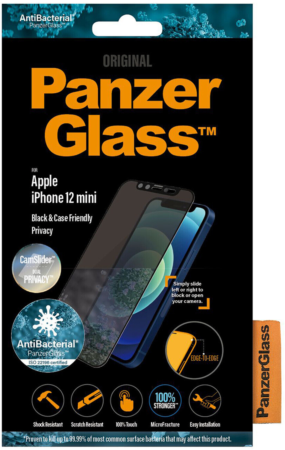 PanzerGlass CamSlider Privacy Screenprotector iPhone 12 mini