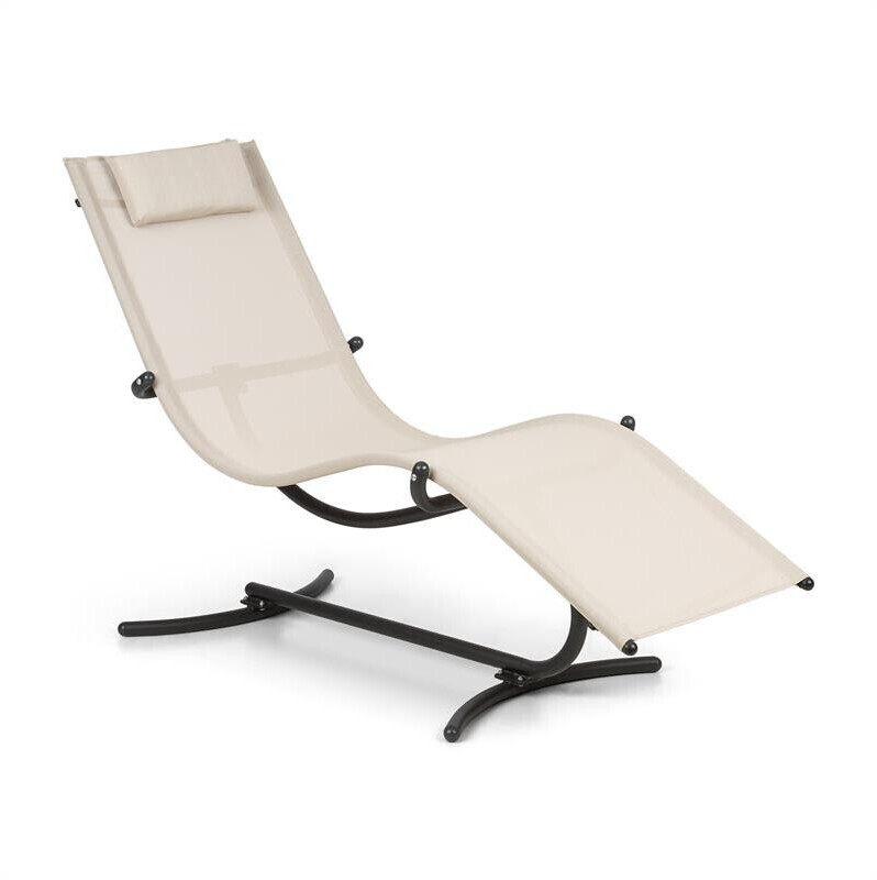 Blumfeldt Chaise longue à bascule beige